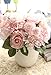 Lemax Artificial Flowers,10 Heads Rose Dahlia Daisy Fake Flower Arrangement Bridal Wedding Bouquets for Home Garden Party Office Décor (Princess Champagne)