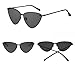 Sunglasses for Women WISH CLUB Retro Vintage Tinted Lens Cat Eye Sunglasses Clout Goggles Mental Frame