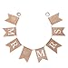 Koker MR and MRS Burlap Flag Garland for Wedding Banner, Bridal Shower, Engagement Photo Prop Backdrop Decorations, 8pcs