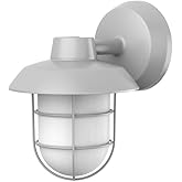 AFX ODEW0709LAJENTG Odell - 12W 1 LED Outdoor Wall Sconce-9.3 Inches Tall and 6.75 Inches Wide, Finish Color: Textured Grey