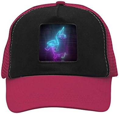 Yu2Ye Unisex Customized Baseball Mesh Cap,Fashion Fort-nite Llama Design Adjustable Trucker Hat Wine red