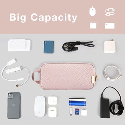 BAGSMART Electronic Organizer for Women,Travel Cable Organizer,Pink Pricepulse