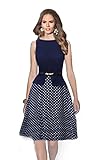 Babyonline Women's Polka Dots False Two Pieces Wear to Work A-line Party Dress