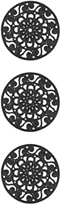 Decorative Cast Iron Metal Trivets By Trademark Innovations Black