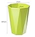 OUUD Plastic Octagon Open Trash Can, 2.2 Gallon (Pink)