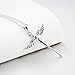 925 Sterling Silver Cross with Angel Wing Charm Pendant Rolo Chain Necklace, 18