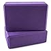 Peace Yoga Foam Exercise Blocks Purple [9” x 6” x 3”] (2 pack)