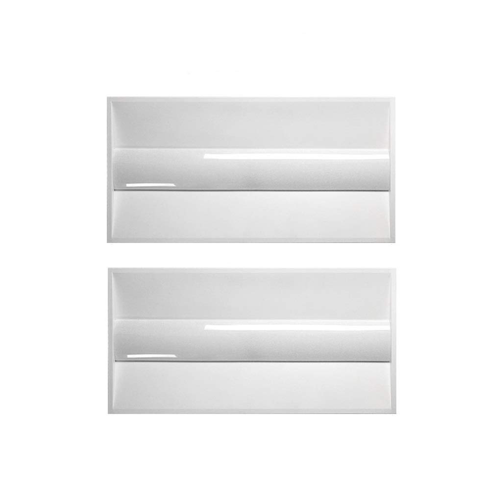 Cortelco 2x4ft Color Tunable 3000K-5000K LED Troffer - Watt Adjustable 33-50W - Up to 6500 Lumens - ETL&DLC -2 Pack