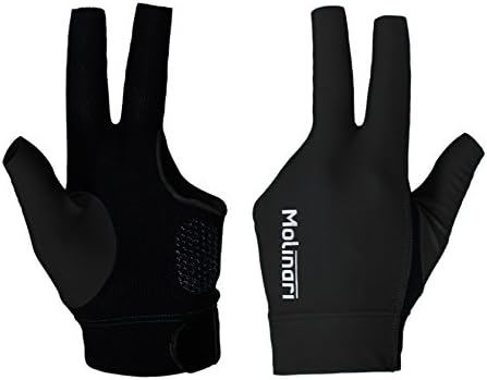 Molinari Fingerless Glove V2 Professional Billiard Accessories in 6 Colors for Carom Pool Left/Right Handed Players (LHP = Right Hand Glove/RHP = Left Hand Glove) Adult One-Size-Fits-All