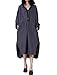 Mordenmiss Women's New Hi-Low Hem Plus Size Dresses with Pockets (L, Dark Blue)