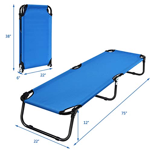 Giantex Folding Camping Cot for Adults, Portable Sleeping Cot Bed Heavy