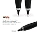 Stylus Pen, Ciscle Stylus Digital Pens 5 Mins Auto Power Off with 1.6 mm Fine Point Copper Tip Compatible for iPad/ iPhone, Android Tablet and More-Black