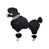 Large Black Poodle - Facing Left - Iron on Applique/Embroidered Patch