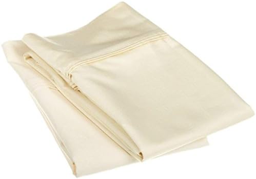 Hotel Quality 2-Pc-Pillow-Cover 800 Thread Count Dust Mite Resistant Solid Pattern 100% Egyptian Cotton (Standard 20" x 26" (50 x 66 cm), Ivory)