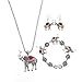 M MIRACULOUS GARDEN 3 Pack Elephant Jewelry Sets for Women Girls