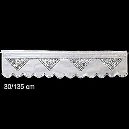 Panneaux Wolfgangsee Gardine Hossner | 30x135 cm H/B | weiß | 100 % Baumwolle