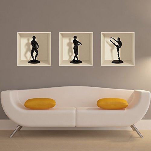 Ambiance 3D Effect Sticker Ballerina 30 x 90 cm