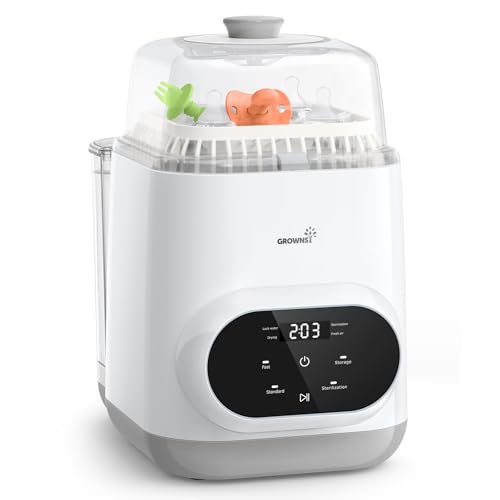 Grownsy EaseClean Bottle Washer Pro | All-in-One Bottle Washer and Sterilizer and Dryer | Baby Bottle Washer for Bottles, Pump Parts & Baby Essentials | Replaces Hand Washing