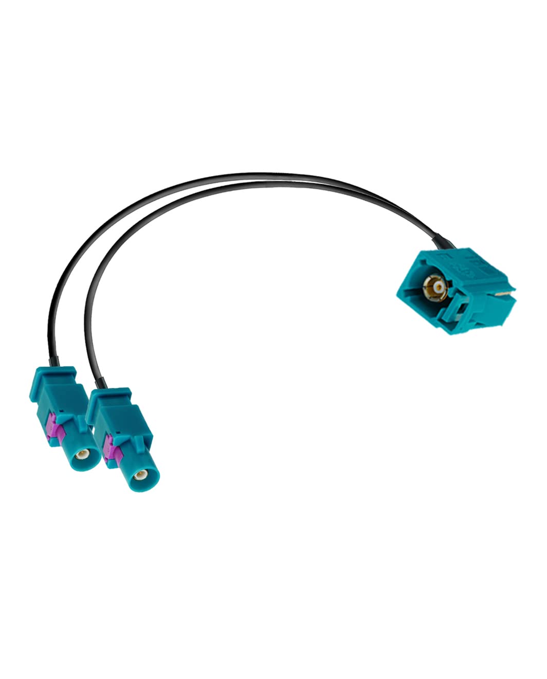 Vecys Fakra Z Cable Fakra Z Female Straight Angle 90 Degree to Dual Fakra Z Male Adapter Cable RG174 30 cm/12 Inch for Car Dab GPS Antenna