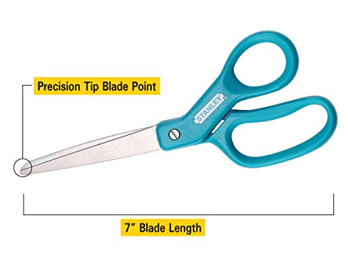 Stanley 7-Inch Student Scissor, Teal (SCI7ST-TEAL) - Thumbnail 2