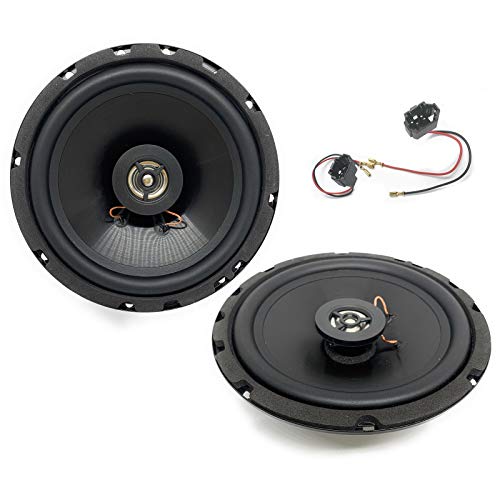 Sound-way 2-way 6.5 car speakers with adapters cables compatible with multi brands cars
