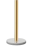 LUTAVOY Marble Paper Towel Holders Copper Plated Standing Kitchen Paper Towel Holder with Marble Base (KZ22 - Gold)