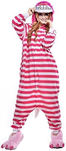 VIGEROUS Unisex Plush Animal Onesies Pajamas Halloween Costume Romper XL Cheshire Cat