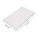 Vdomus Soft Microfiber Shag Bath Rug Extra Absorbent and Comfortable Anti-Slip Machine-Washable Large Bathroom Mat (20x32 Inch, White)