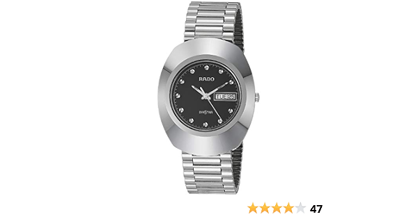 Amazon.com: Rado DiaStar - Reloj de cuarzo original con correa de acero  inoxidable, color plateado, 21 (modelo: R12391153) : Ropa, Zapatos y Joyería