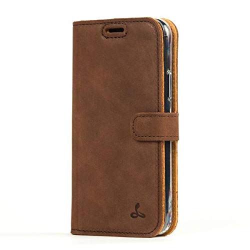 Snakehive Google Pixel 4 Wallet Case, Luxury Genuine Leather Wallet with Viewing Stand and Card Slots, Flip Cover Gift Boxed and Handmade in Europe for Google Pixel 4 - (Brown)
