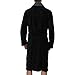 Regency New York Coral Fleece Robe Black Grey Collar Small/Medium