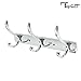 TAPCET 3/4/5 Stainless Steel Zink alloy Wall Mounted Hook Hanger Coat Robe Clothes Towel Rack