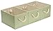 StorageWorks Polyester Storage Bin with Strong Cotton Rope Handle, Foldable Storage Basket, Green-Yellow, Bamboo Style, Large, 3-Pack