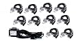 Deck Yard Garden Patio Stairs Landscape Outdoor White LED Light Kit Low Voltage 10 Piece Set With Transformer