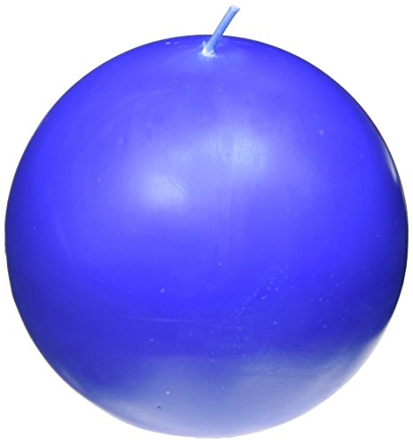 Zest Candle 2-Piece Ball Candles, 4-Inch, Blue