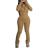 HBQ Women's 2 Piece Tracksuit Sets Long Sleeve Zip Up Crop Tops and Flare Pants Casual Workout Oufit Jogger Loungewear Set