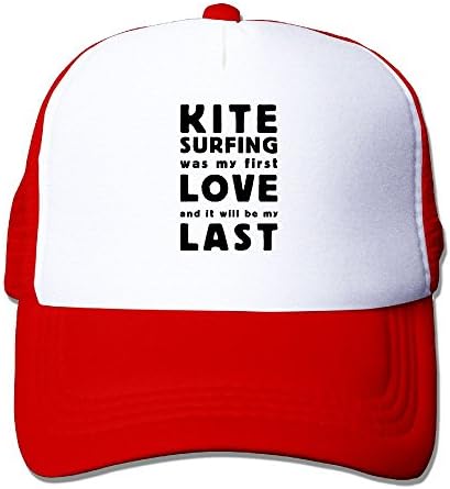 Kite Surfing Was My First Love Big Foam Mesh Hat Mesh Back Adjustable Cap