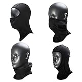 Weanas Balaclava - Windproof Ski Mask - Cold Weather Face Mask Motorcycle Neck Warmer - Tactical Balaclava Hood - Super Comfy Hypoallergenic Moisture Wicking (Black-L)