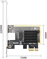 Oikabio 2.5Gbps Gigabit Network Card PCI-E RJ45 LAN Controller RTL8125B Chip view 8