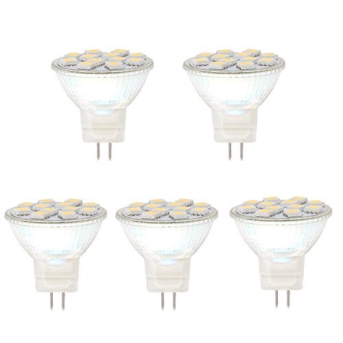 HERO-LED MR11-12T-DW MR11 GU4 LED Halogen Replacement Bulb, 12V AC/DC, 2.5W, 25-30W Equivalent, Daylight White 5000K, 5-Pack(Not Dimmable)