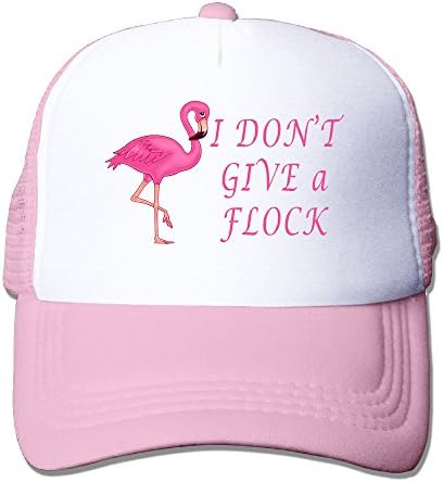 I Dont Give A Flock Flamingo Animal Lover Trucker Cap With Mesh Adjustable Hat Caps Pink