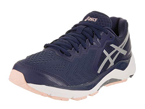 ASICS Womens Gel-Foundation 13 Running Shoe, Indigo Blue/Silver/Seashell Pink, Size 9.5