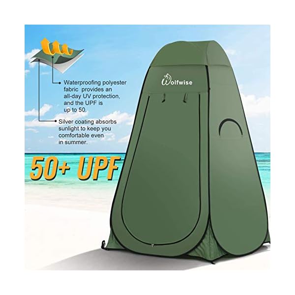wolfwise 6.6 ft portable pop up shower privacy tent