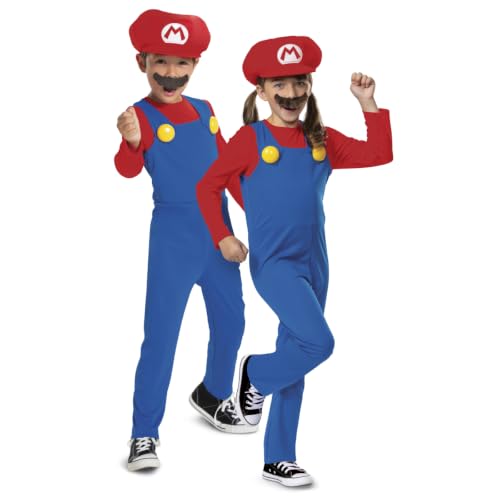 Disguise Super Mario Costume For Kids, Halloween Costumes For Kids Size M