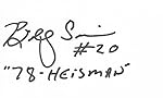 Billy Sims Signed - Autographed Oklahoma Sooners 3x5 inch Index Card - College Football Hall of Fame - 1978 Heisman Trophy Winner