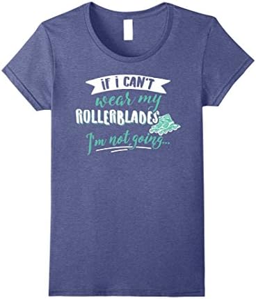 Womens Cute Rollerblading T-Shirt - Take My Rollerblades! Small Heather Blue