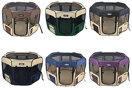 Elitefield Soft Playpen For Dogs EliteField 3-Door Folding Soft