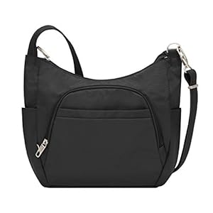 Travelon Anti-Theft Cross-Body Bucket Bag, Black, One Size