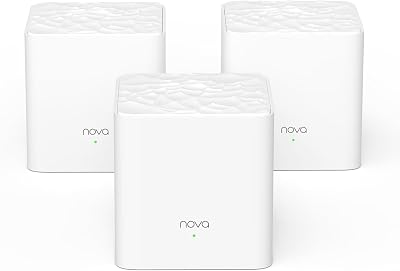Tenda Nova Mesh WiFi System - Covers 3000 sq.ft - AC1200 Dual-Band Mesh Network for Home Internet - Parental Control - 3-Pack