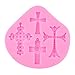 Yosoo DIY Four Shape to The Mold Silicone Kitchen Restaurant Bar Non-stick Cake Decoration Fondant Mold Tool (Cross)